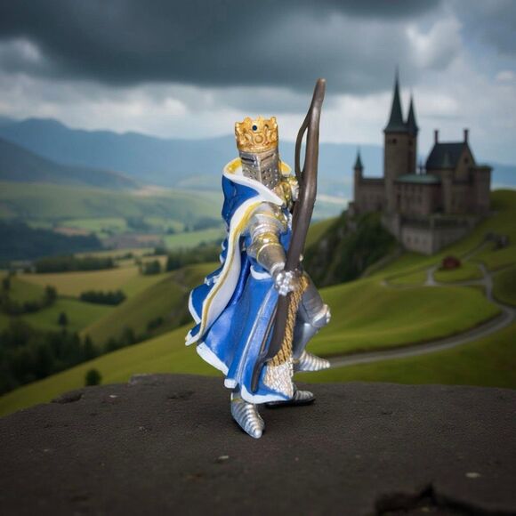 Papo Fantasy World Blue King with Sword & Shield Action Figure A26 - Picture 1 of 7